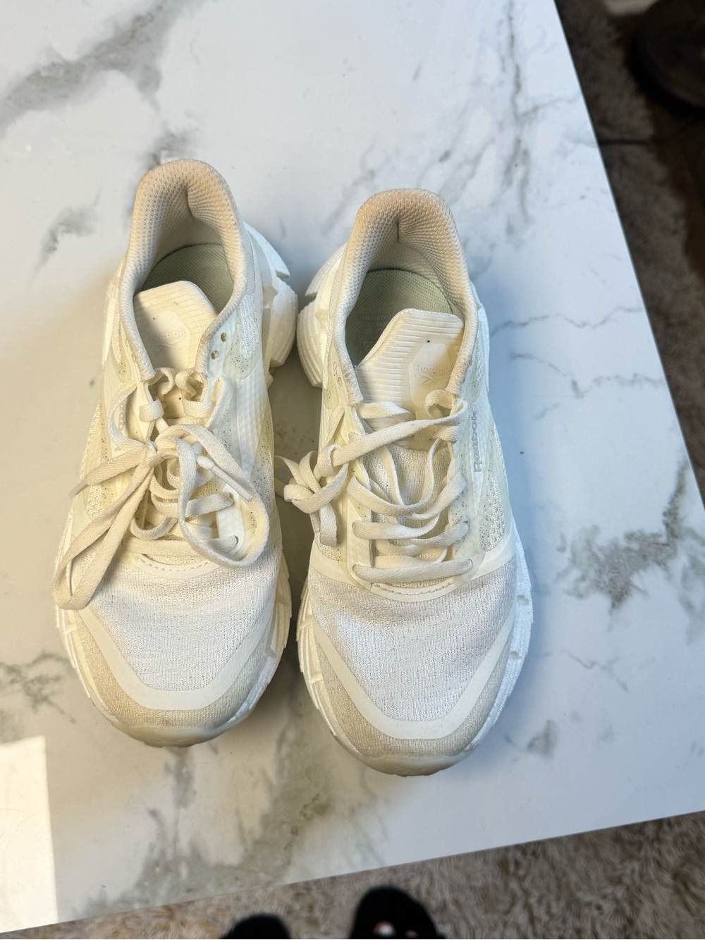 Reebok All-White Lightweight Running Sneakers